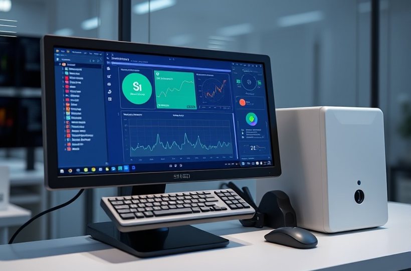 Development team working on terminal software